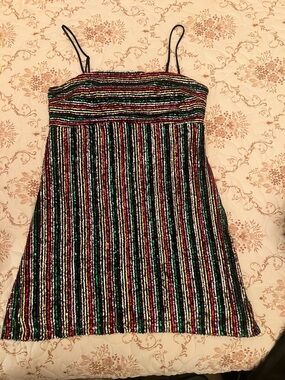 Three Hearts Black Multicolor Sequin Mini Dress